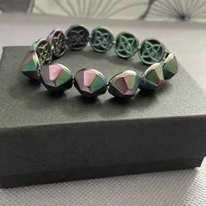 Vintage Kendra Scott Matte Black Iridescent Stud Bracelet